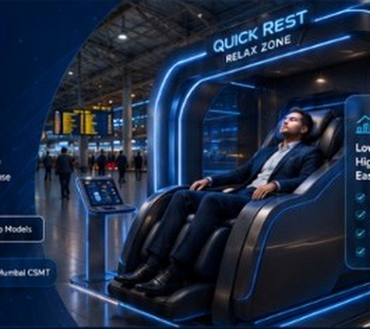 Quick Rest relaxation zone at a railway station